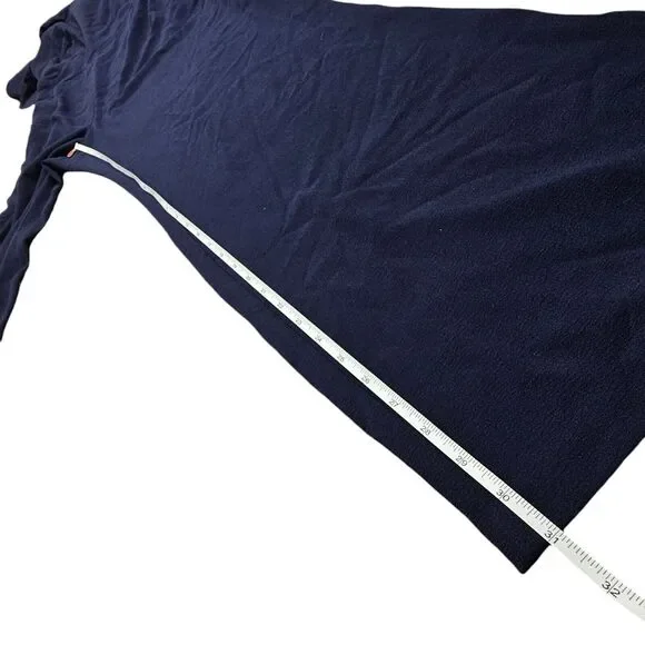 Vince Camuto Wide Leg Ruffled Jumpsuit Navy Size 8 Wide Leg Formal Corpcore - Picture 8 of 9